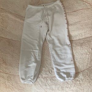 sundry white heart joggers